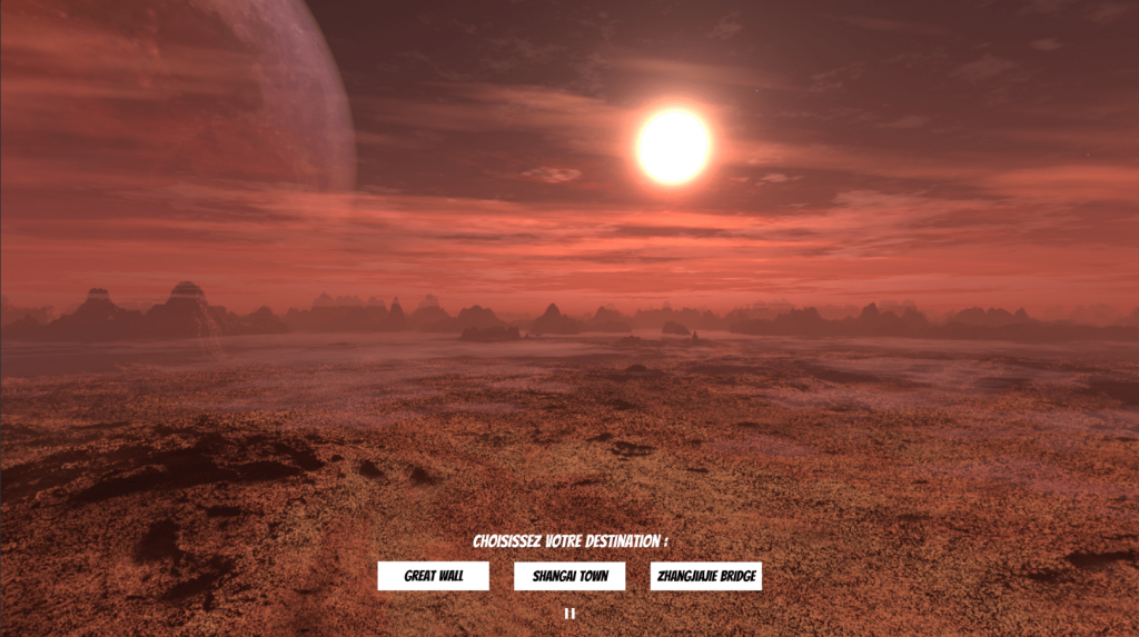 360° virtual environment tour (screen not made in VR)