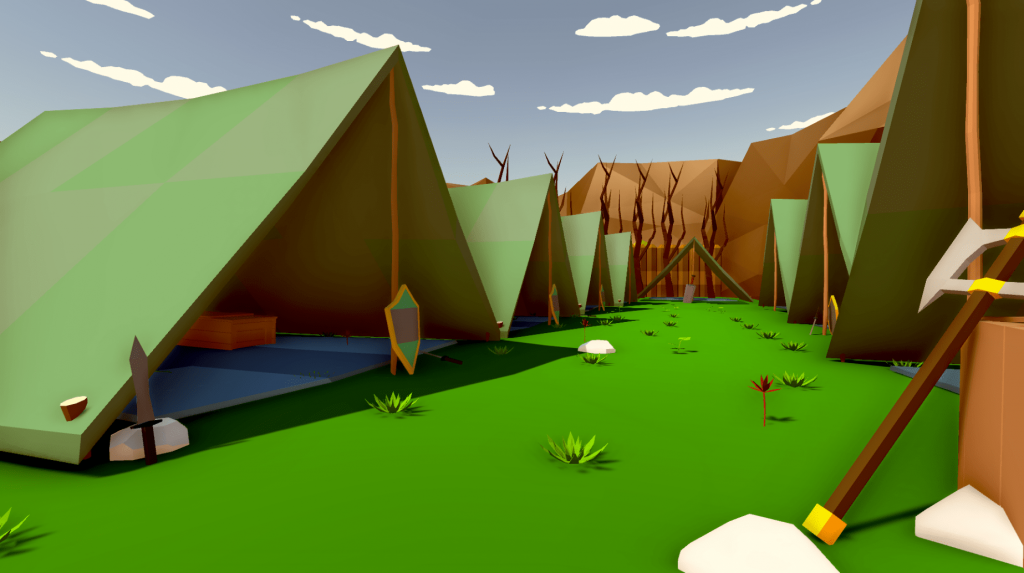 Military camp far from the nexus where the player can find new weapons if he can reach it