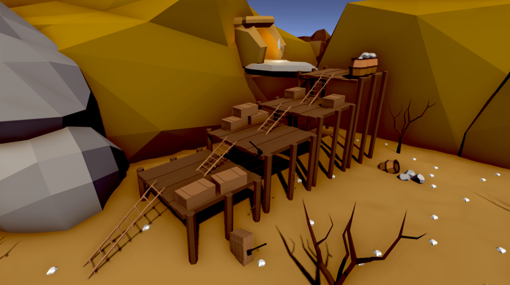 Mine area allowing to go to refuel between 2 waves of enemies