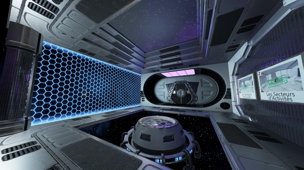 Visual of the interaction room created via Unity for the Onboarding