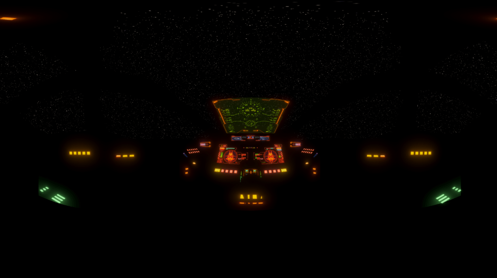 Visual of the spacecraft before the lights go on