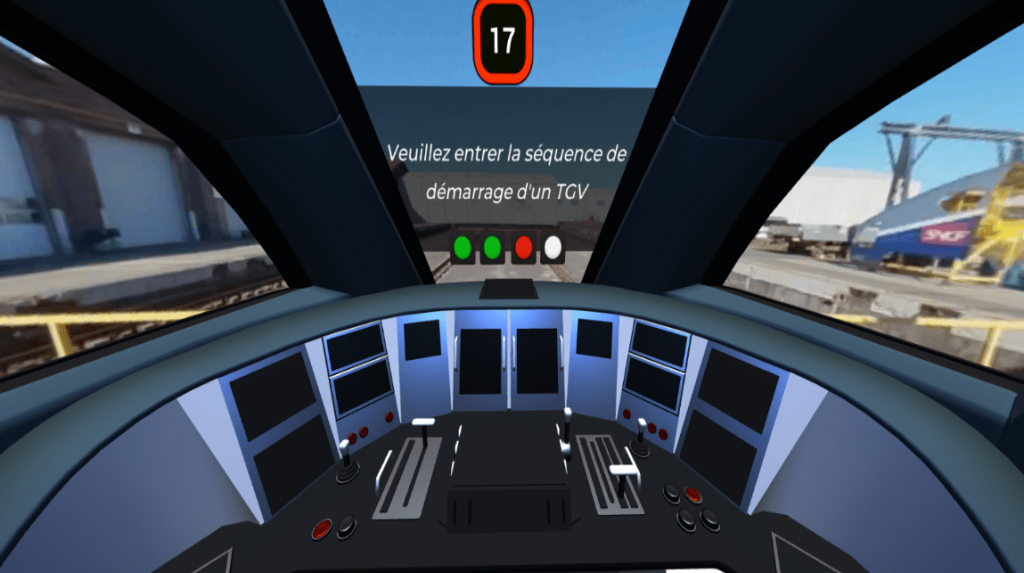 Steering Cabin of a Train: Interactive test