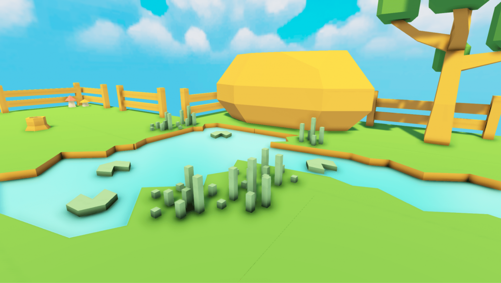 Visual of the platformer environment of the game