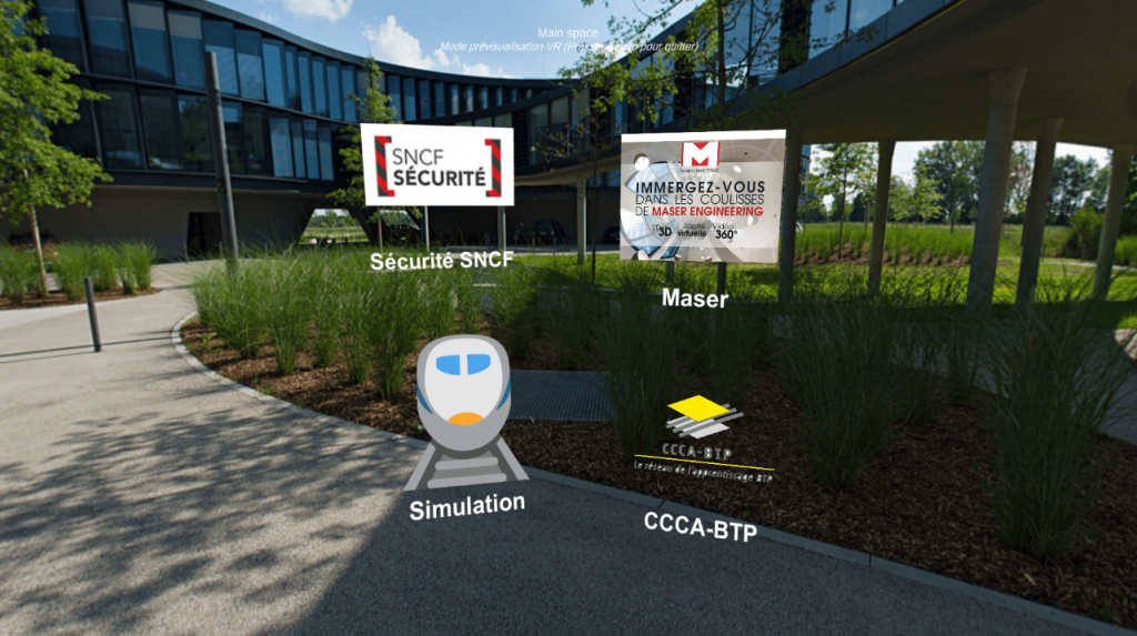 Preview of the training space created via the editor