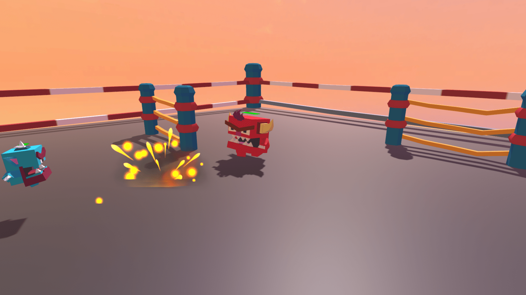 The more hits a target takes, the smaller it gets. It then becomes harder to hit