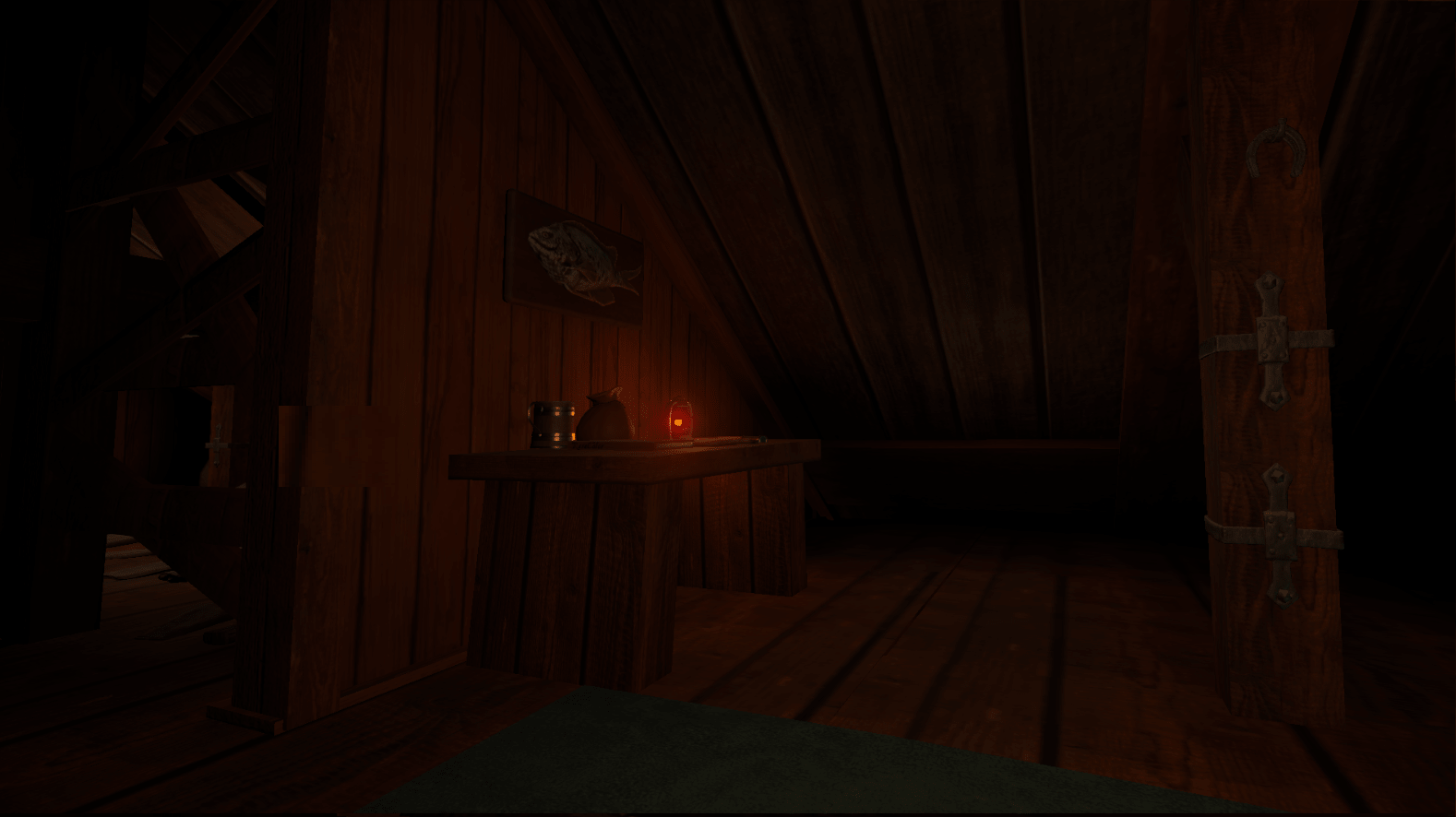 Visuals of the designed rooms that include the puzzles of the escape game
