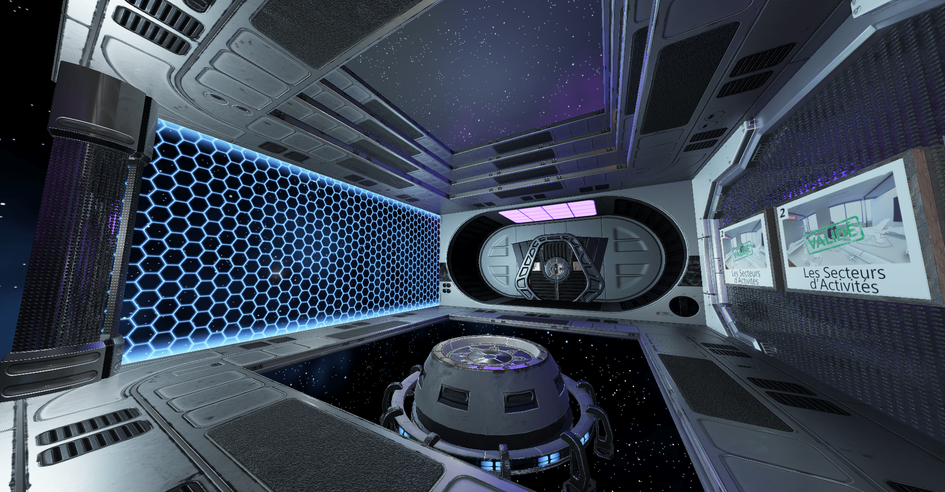 Visual of the interaction room created via Unity for the Onboarding