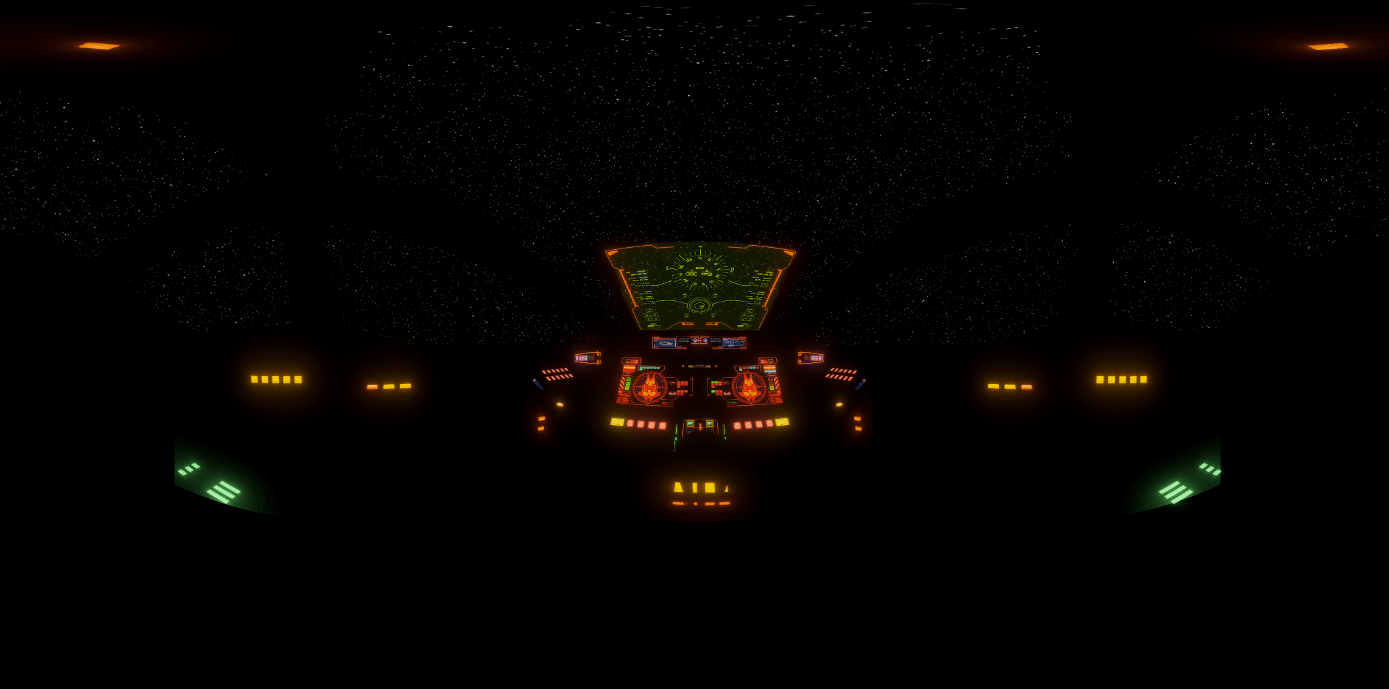 Visual of the spacecraft before the lights go on