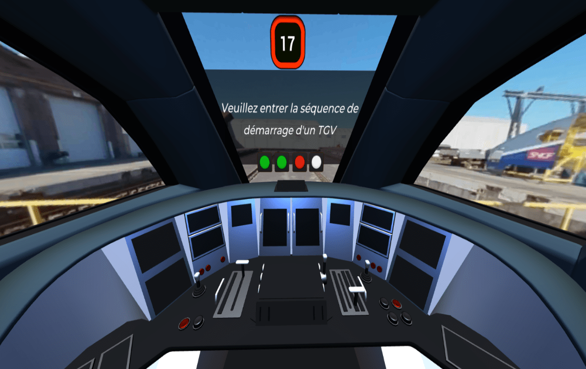 Steering Cabin of a Train: Interactive test