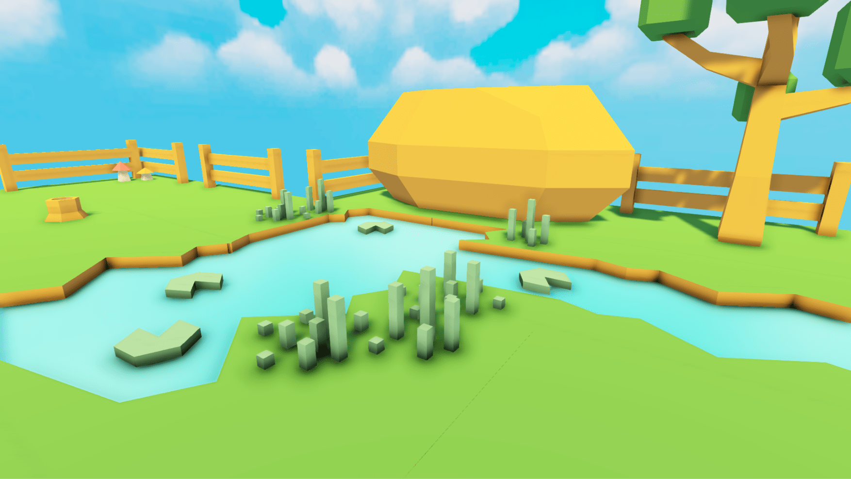 Visual of the platformer environment of the game