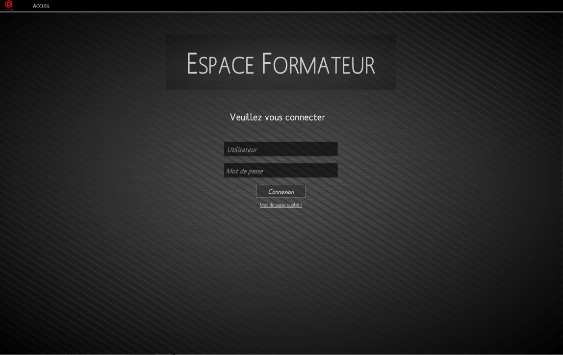 VR Editor final logon screen