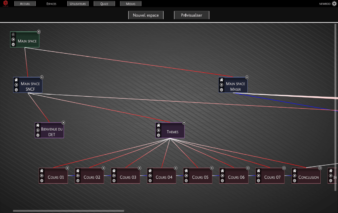 List of VR spaces created in the VR Editor