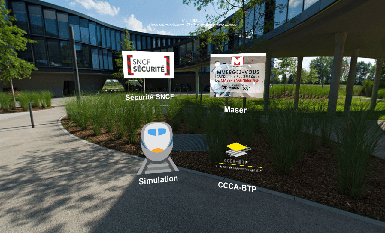 Preview of the training space created via the editor
